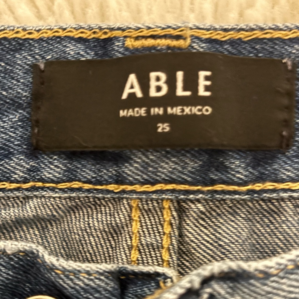 4 NO LONGER SOLD Able straight leg Denim Jeans with Button Detail NWOT